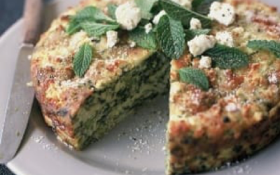 Pea, Feta and Mint Frittata